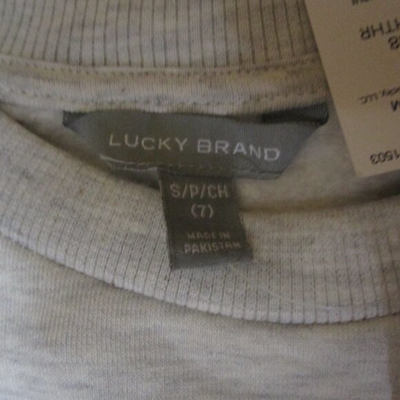 NWT Adorable Cozy Lucky Brand Girls Desert Flower Sweatshirt size 7 grey/beige - Picture 4 of 17